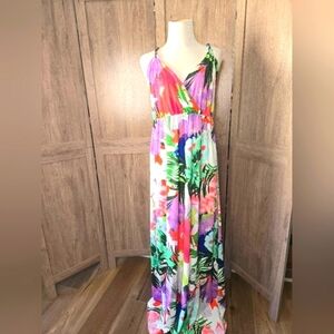 Maxi colorful summer casual dress